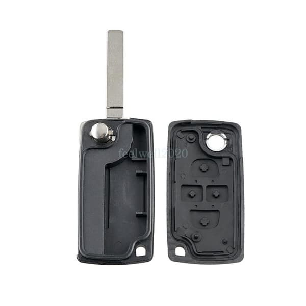 4 BUTTON FLIP KEY FOB CASE REPAIR KIT FOR PEUGEOT 1007 807 CITROEN C8 VA2 Blade