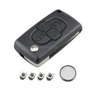 4 BUTTON FLIP KEY FOB CASE REPAIR KIT FOR PEUGEOT 1007 807 CITROEN C8 VA2 Blade