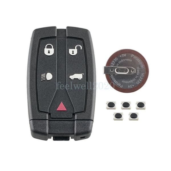 Key Case Fob + Rechargeable VL2330 Battery For Land Rover Freelander 2 2007-2014