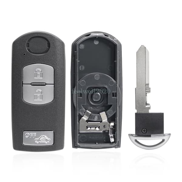 For Mazda MX-5 3 CX-5 6 Tourer 3 Button Keyless Remote Key Fob Case Cover Blade