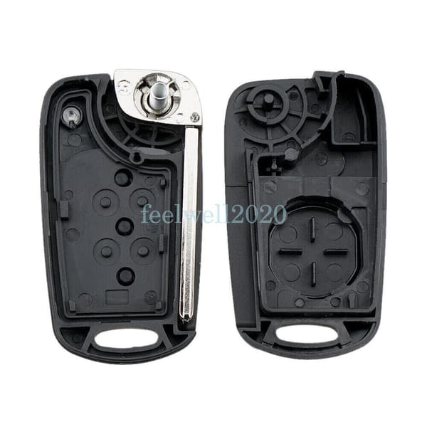 For Kia Ceed Sportage Sorento Rio Hyundai 3 Button Flip Key Fob Case + Battery