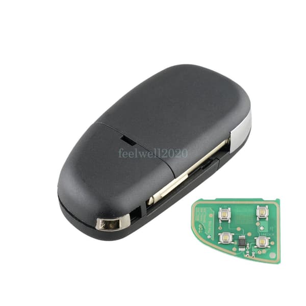 2PCS For Jaguar X-Type S-Type XJ XJR 4 Button Remote Key Fob 433MHz + 4D60 Chip