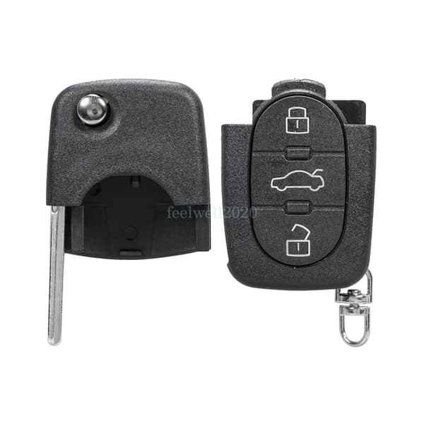 3 Button Flip Key Fob Case For Audi TT MK1 Remote Fob 2002 2003 2004 2005 2006