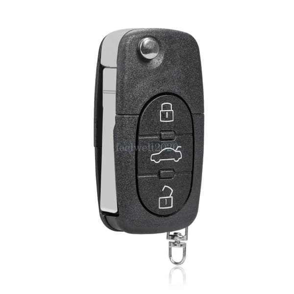 3 Button Flip Key Fob Case For Audi TT MK1 Remote Fob 2002 2003 2004 2005 2006