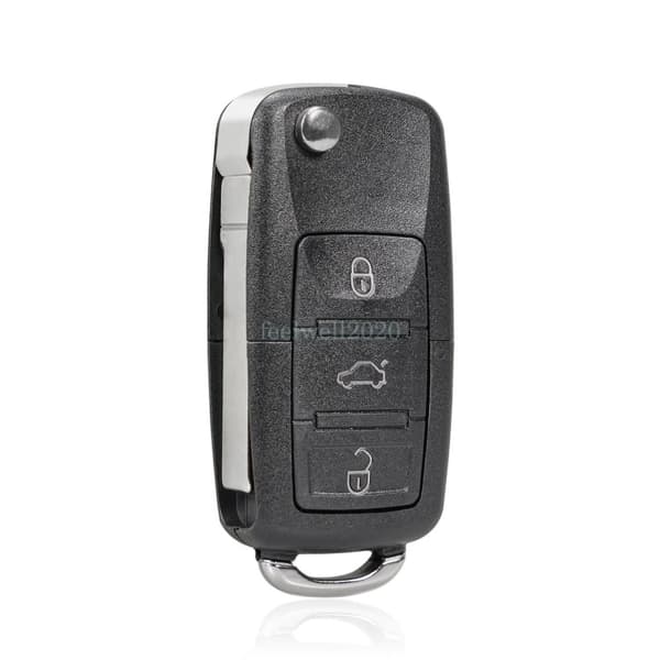 3 Button Flip Key Case Shell For VW Volkswagen Jetta Polo Passat Golf SEAT SKODA