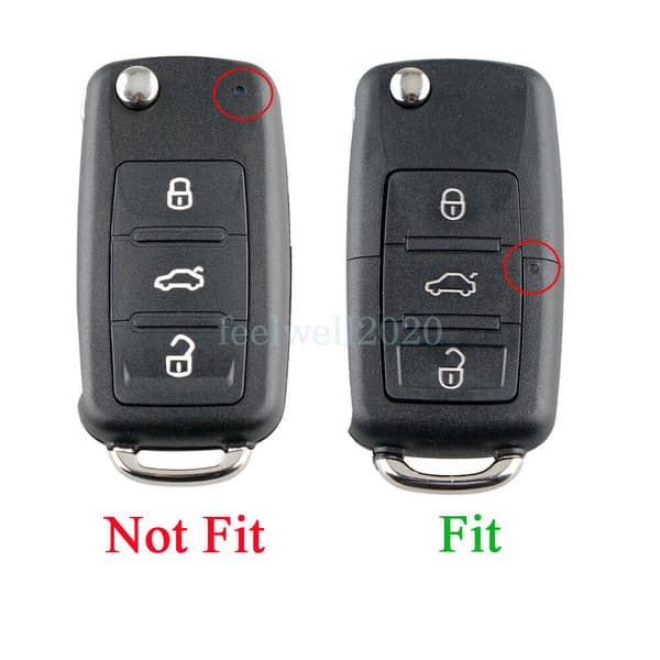 3 Button Flip Key Case Shell For VW Volkswagen Jetta Polo Passat Golf SEAT SKODA