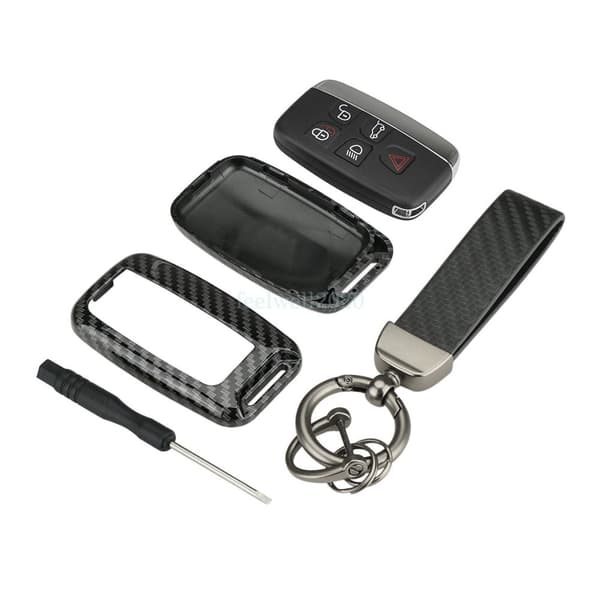 Carbon Fiber Key Cover Case Fob For Land Rover Freelander 2 Discovery 4 Sport