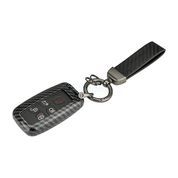 Carbon Fiber Key Cover Case Fob For Land Rover Freelander 2 Discovery 4 Sport