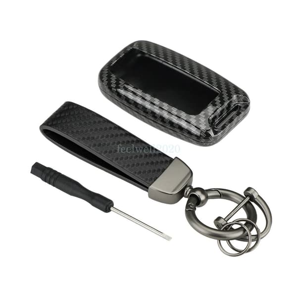 Carbon Fiber Key Cover Case Fob For Land Rover Freelander 2 Discovery 4 Sport