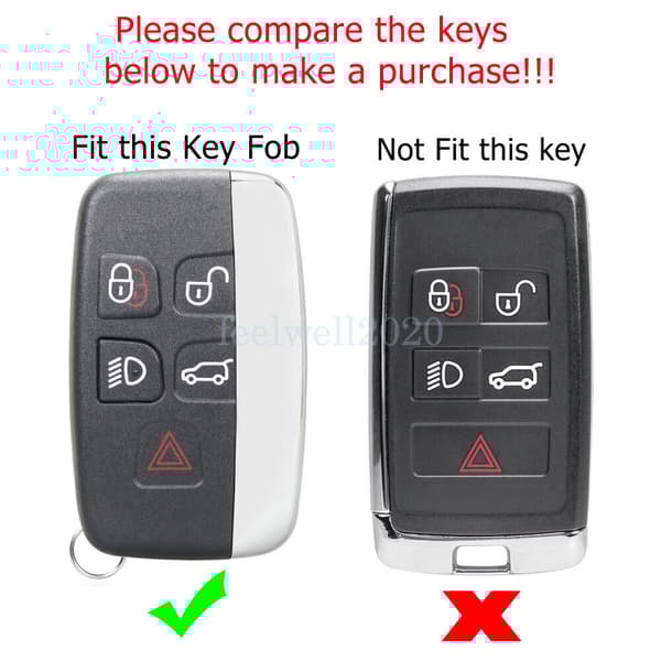 Carbon Fiber Key Cover Case Fob For Land Rover Freelander 2 Discovery 4 Sport
