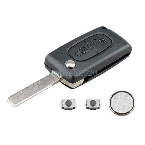 For Peugeot Expert 207 308 807 3008 5008 Key Fob Case Battery 2 Button - CE0536