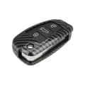 Miniatyrbilde 3 av 6: For Audi A1 A3 A6 Q5 Q7 TT 3 Buttons Carbon Fiber Key Cover Remote Key Fob Case