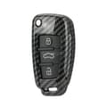 Miniatyrbilde 5 av 6: For Audi A1 A3 A6 Q5 Q7 TT 3 Buttons Carbon Fiber Key Cover Remote Key Fob Case