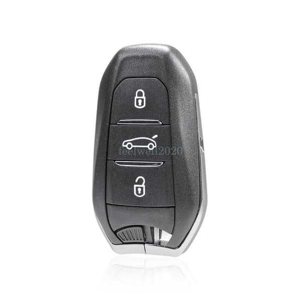 3 Button Car Remote Key Fob For Peugeot 208 308 3008 5008 Partner 433Mhz 4A Chip