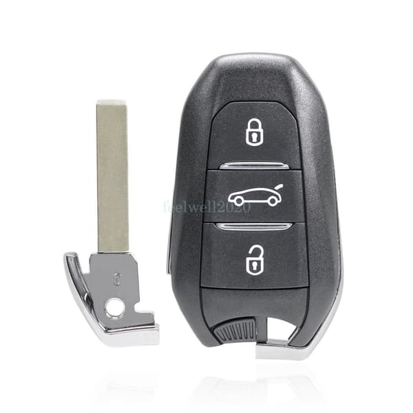 3 Button Car Remote Key Fob For Peugeot 208 308 3008 5008 Partner 433Mhz 4A Chip