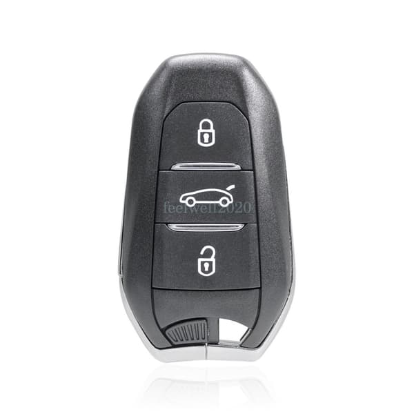 3 Button Car Remote Key Fob For Peugeot 208 308 3008 5008 Partner 433Mhz 4A Chip