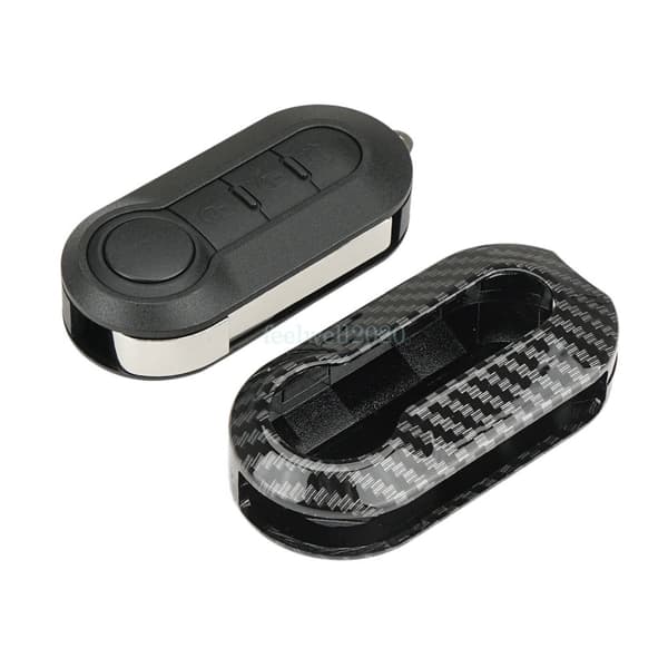 Carbon Fiber For Fiat Ducato Citroen Relay Peugeot Boxer Flip Key Fob Case Cover