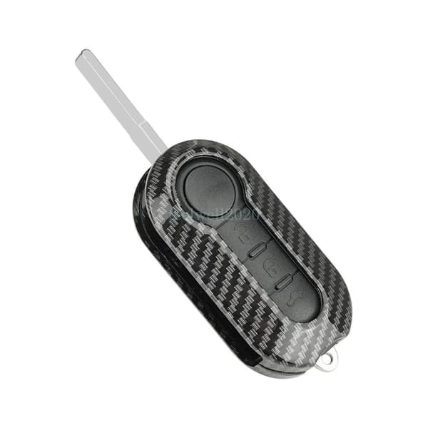 Carbon Fiber For Fiat Ducato Citroen Relay Peugeot Boxer Flip Key Fob Case Cover
