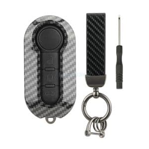 Carbon Fiber For Fiat Ducato Citroen Relay Peugeot Boxer Flip Key Fob Case Cover