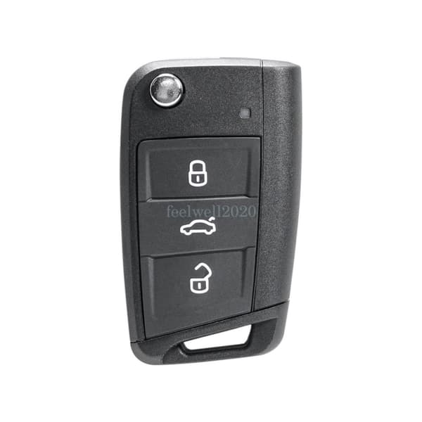 Remote Flip Key Fob Case + Silicone Cover For Volkswagen VW Golf Seat Leon Altea