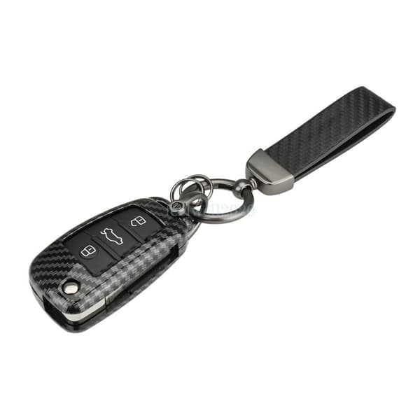 3 Button Carbon Fiber Key Cover Remote Key Fob Case For Audi A1 S1 A3 A6 Q5 TT