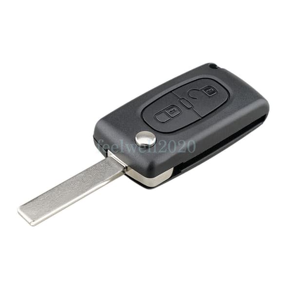 2X Flip Remote Key Fob Shell Case For Peugeot 207 307 308 3008 5008 807 Expert