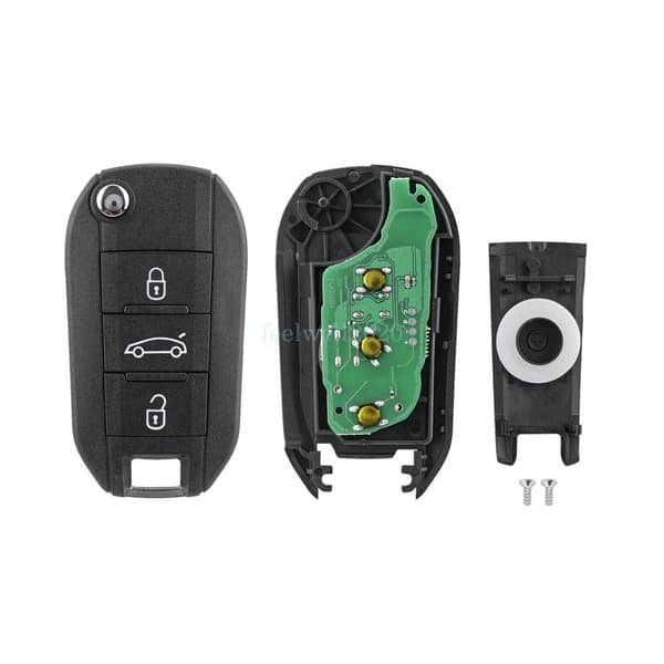 For Citroen C3 Picasso Aircross C5 Berlingo Jumpy 3 Button Remote Key Fob 433MHz