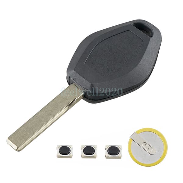 3 Button Key Fob Case For BMW 3 5 7 Series E39 E60 E90 + Switch LIR2025 Battery