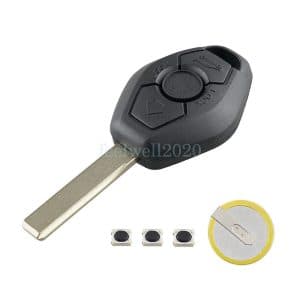 3 Button Key Fob Case For BMW 3 5 7 Series E39 E60 E90 + Switch LIR2025 Battery