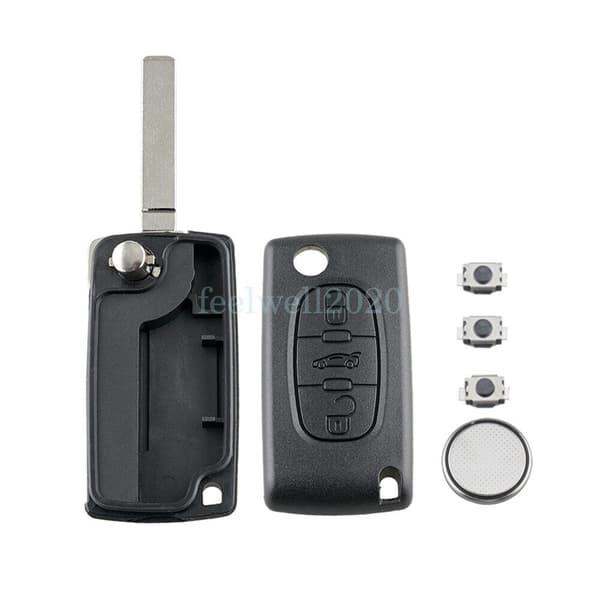 For Peugeot 407 308 307 207 CC SW 3 Button Key Fob Case Battery Repair CE0523