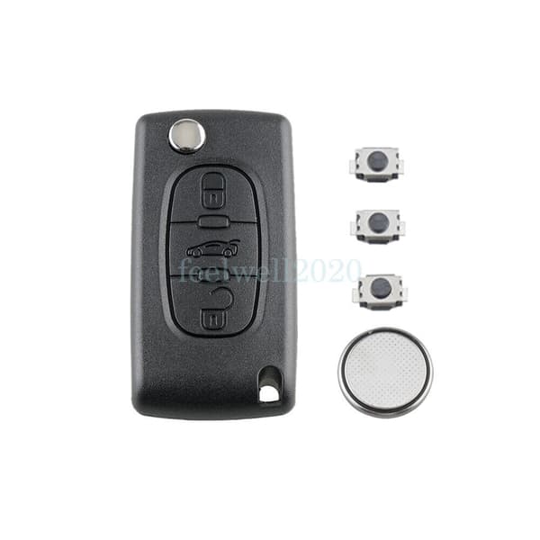 For Peugeot 407 308 307 207 CC SW 3 Button Key Fob Case Battery Repair CE0523