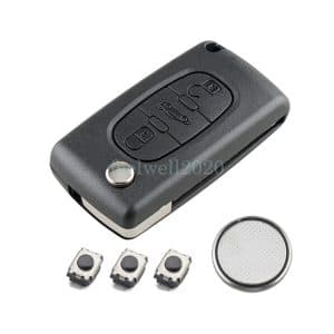 For Peugeot 407 308 307 207 CC SW 3 Button Key Fob Case Battery Repair CE0523