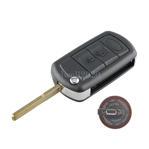 3 Button Flip Key Fob Case for Land Rover Range Rover Sport Vouge VL2330 Battery