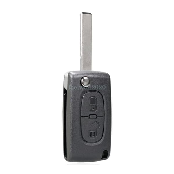 For Peugeot Expert 207 307 308 807 3008 5008 2 Button Flip Key Fob Case Battery