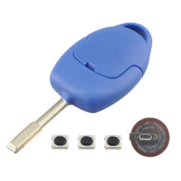 For Ford Transit Connect MK7 3 Button Remote Key Fob Shell Case Blade Repair Kit