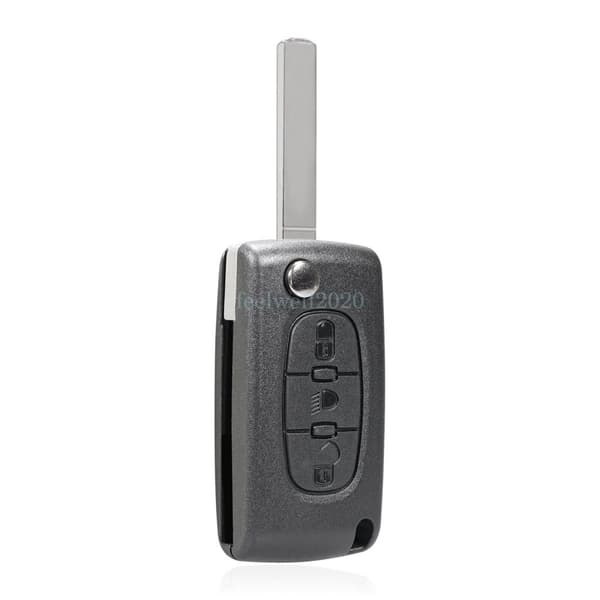 Flip Car Key Case Shell Battery For Citroen C2 C3 C4 C5 C6 C8 Picasso Remote Fob