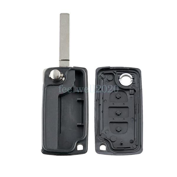 Flip Car Key Case Shell Battery For Citroen C2 C3 C4 C5 C6 C8 Picasso Remote Fob