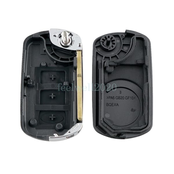 For Land Rover Discovery 2005 2006 2007 2008 2009 3 Button Flip Car Key Fob Case