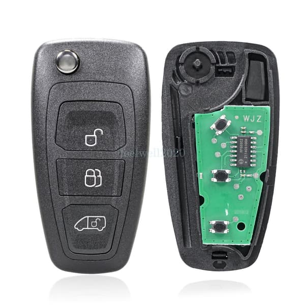 433Mhz 3 Button Remote Flip Key Fob ID63 For Ford Transit Custom 2014 - 2016 Van