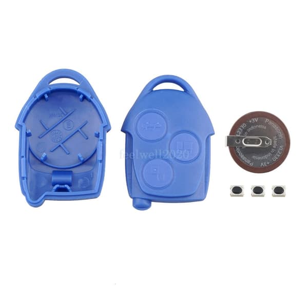 For Ford Transit Connect MK7 2006 -2014 Remote Key Fob Case 3 Button Blue VL2330