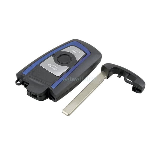 Blue Remote Key Fob Case Cover Blade For BMW 1 2 3 4 SERIES F20 F22 F30 F31 F32
