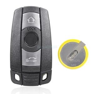 3 Button Key Fob Case + LIR2025 Battery For BMW 1 3 5 6 Series X1 X5 X6 Z4 E90