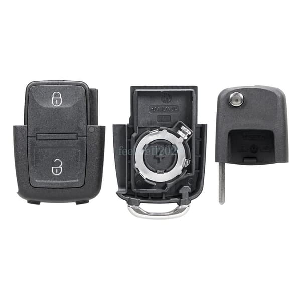 2 Button Remote Flip Key Case For VW Volkswagen Golf MK4 Bora T5 Polo Remote Fob