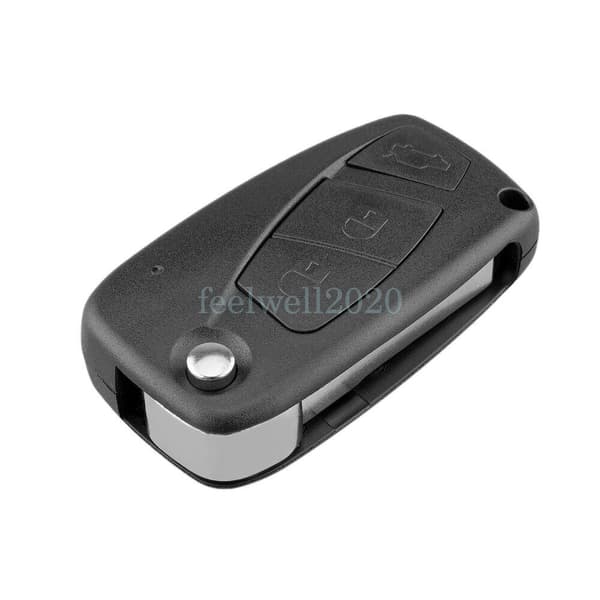 3 Button Flip Key Case Shell Blade For Fiat Panda Idea Punto Stilo Ducato Brava