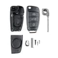 Miniatyrbilde 3 av 7: For AUDI A3 A4 A6 A8 TT Q7 S6 QUATTRO 3 Button Flip Remote Key Case Cover Fob