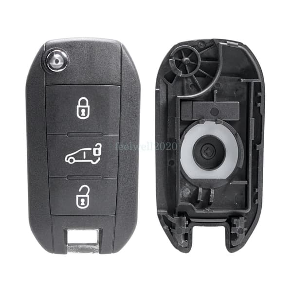 3 Button For Citroen Berlingo Vauxhall Vivaro Van Remote Key Fob Case + Blade