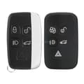 Pikkukuva 1 / 5: 5 Buttons Remote Key Fob Case + Silicone Key Cover for Jaguar F-Type XE XF XJ XK