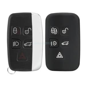 5 Buttons Remote Key Fob Case + Silicone Key Cover for Jaguar F-Type XE XF XJ XK