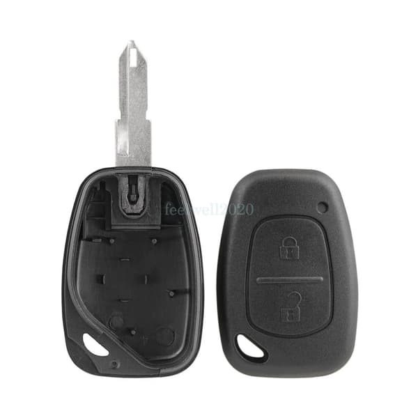 2 Button Remote Key Fob Case For Renault Trafic Master Kangoo + Battery switches