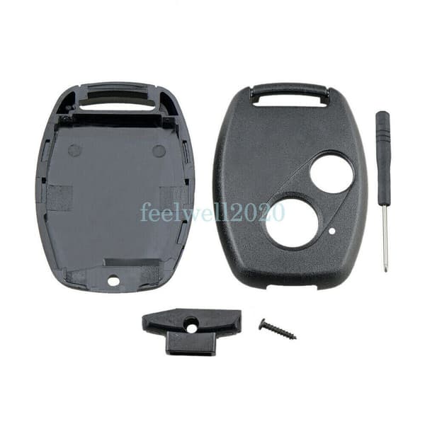 For Honda Civic Jazz CRV 2 Button Remote Key Fob Shell Case Cover + Screwdriver